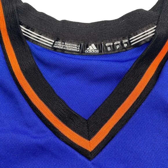 Adidas NBA Basketball Jersey Sleeveless V Neck Blue Orange Sz S - Picture 5 of 13